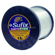 Sufix Superior Spool Size Fishing Line (Clear 15-Pound)