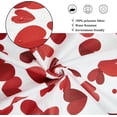 thumbnail image 4 of Valentine''s Day Shower Curtain, Red Falling Heart Love Theme Romantic Bathroom Curtain Waterproof Fabric Machine Washable with Hooks, 72" Wx72 L, 4 of 6