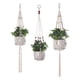 thumbnail image 1 of Red para macetas de flores, bolsillo tejido a mano, cuerda de algodón para colgar, para jardinería, plantas verdes, creativa, cuerda de algodón, cesta decorativa colgante, 1 of 4