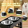 thumbnail image 3 of Adjustable Elevated Dog Bowls with 2 Stainless Steel Bowls – Non-Slip Stand, 5 Heights (3.54" to 12.13") for Medium & Large Dogs, Black, 3 of 7
