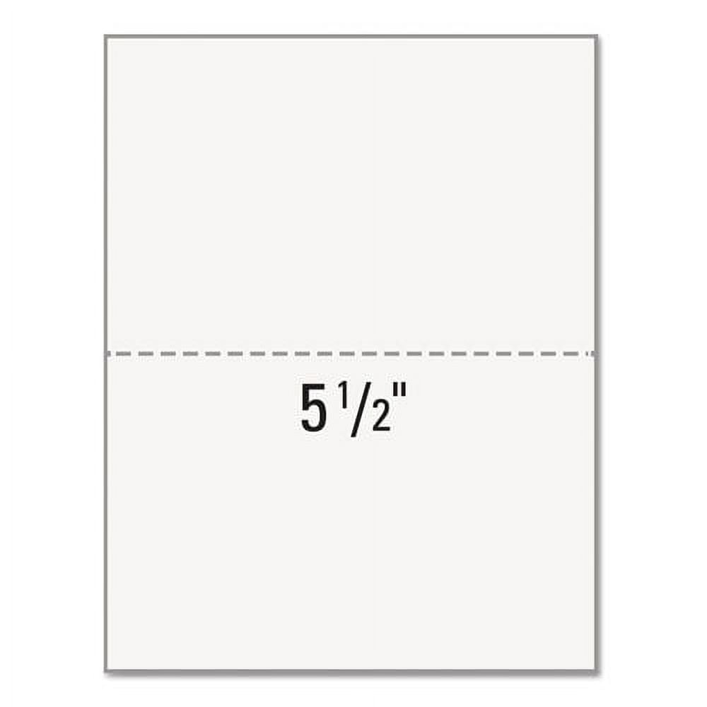 Prepunched Paper 5.5” from Bottom Alliance Laser Cut Sheet 8.5 x 11, 92 Bright 20lb, 2,500 Sheets | Case