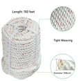 thumbnail image 2 of 5/8" Polyester Nylon Pulling Rope, 150 FT High Force Polyester Load 7150LBS Sailing Rope Abrasion Resistant UV Resist for Camping Swings Arborist Gardening Marine White/Red, 2 of 7