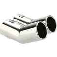 thumbnail image 3 of Performance Upgrade Stainless Steel Dual Pipe Exhaust Tips for VW Golf 4, Bora, Jetta, 3 of 5