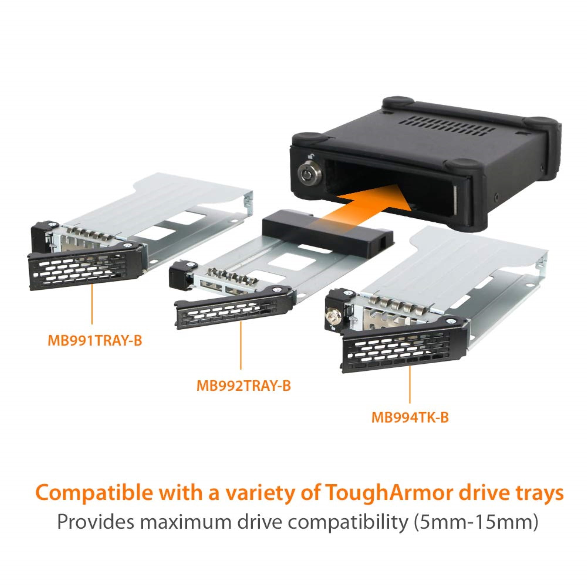 Icy Dock Tougharmor Mb991u3-1sb Drive Enclosure External - Matte Black - 1 X Total Bay - 1 X 2.5" Bay - Serial Ata/600 - Usb 3.0 - Metal (mb991u3-1sb)
