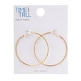 thumbnail image 5 of Time and Tru Adult Women's Gold Tone Metal Hoop Earring, 5 of 5