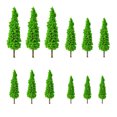 thumbnail image 1 of 12pcs mini árbol decoración artificial planta decoración jardín paisaje suministro (verde), 1 of 6