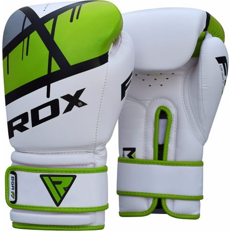 RDX F7 Leather Boxing Gloves, 12oz, Green