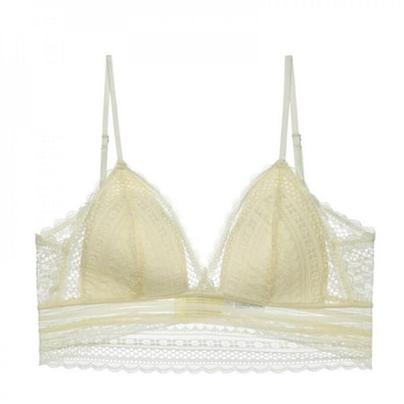 

[Clearance!] Backless Strapless Bra Push Up Plus Size Bras for Women Thin Lace Bralette Mesh Lingerie Brassiere Low Back Underwear