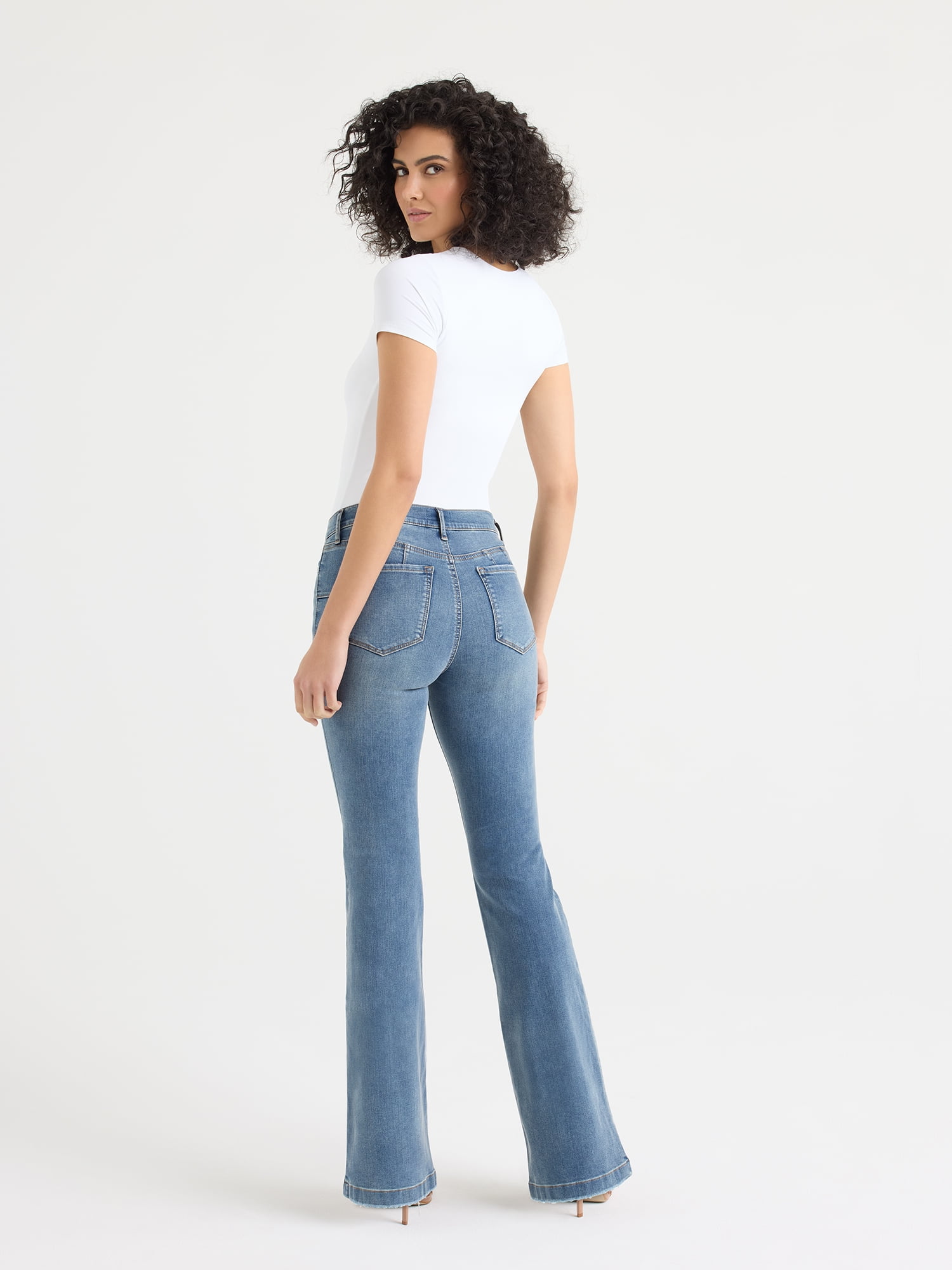 Sofia by Sofia Vergara Women's Low Rise Flare Jeans, 32.5" Inseam, Sizes 0-20