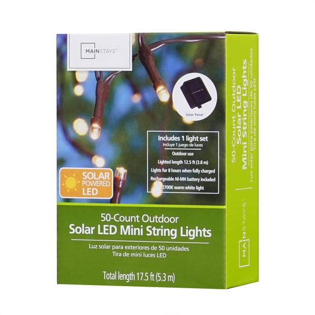 Mainstays 50-Count Warm White LED Sol...
