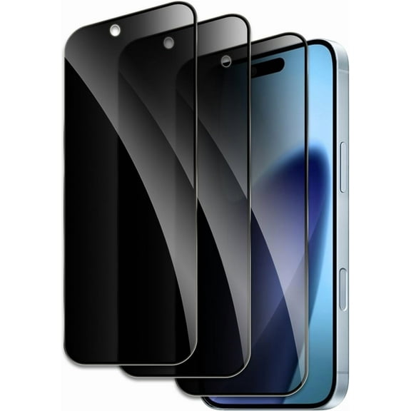 3 Pack Privacy Screen Protector Compatible with iPhone 17 Air, Shatterproof Tempered Glass Accessories, HD Tempered Glass Film, Case Friendly Ultra Resistant 9H Hardness Anti-Glare