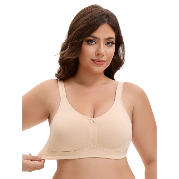 Unique Bargains Women's Pocket Bra for Silicone Breast Forms Minimizers Beige 36 B