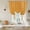 Orange, variant on Black Spring Leaves Tie Up Curtains 45 Inches Long, Kitchen Window Curtains Over Sink, Pastoral Botanical Striped Flowers Small Window Curtains Shade Balloon Curtains Valances for Bedroom 34"x45"