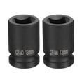 thumbnail image 1 of 2pcs Socket Cuadrado de 4 Puntos 1/2" Drive 13mm Métrico CR-MO Socket de Impacto, 1 of 7