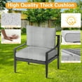 thumbnail image 2 of Aluminum Outdoor Armchair Conversation Dining Chair with Waterproof Thick Cushions High Density Foam All-Weather for Balcony, Deck, Patio, Garden, Poolside, Backyard, Gray, 2 of 8