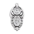 thumbnail image 2 of HMH Die Struck Hand Engraved Sterling Silver Miraculous Medal Scapular Combination for Men | Women with 18" Rhodium Plated Curb Chain packaged in Deluxe Velvet Box, 2 of 5