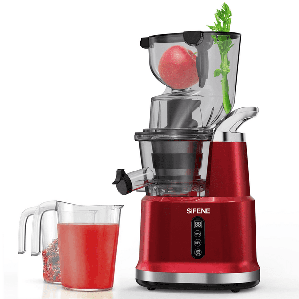 SIFENE Vertical Cold Press Juicer, Slow Masticating Juicer Machine, Juice Maker Extractor with 3