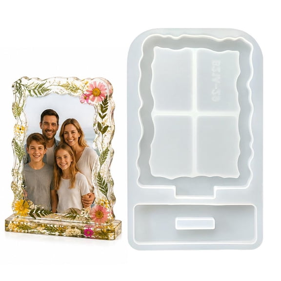 Photo Frame Resin Molds Silicone, Large Heart Shape Silicone Molds for Resin Casting, DIY Picture Frame Epoxy Resin Molds