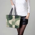 thumbnail image 6 of Sage Green Woman Leather Handbags Large Tote Bag Fashion Portable Handbags With Zipper, 6 of 7