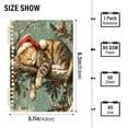 thumbnail image 3 of WOBOGO Christmas Cute Cat Notebook College Horizontal Grid Paper Ink Spill Resistant Water Resistant Cover 8.3x5.7x0.4in, 3 of 8