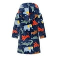 thumbnail image 3 of Youmylove Kids Pajamas Toddler Kids Baby Boys Girls Hooded Warm Flannel Towel Robe Cartoon Bathrobe Soft Pajamas Sleepwear, 3 of 8
