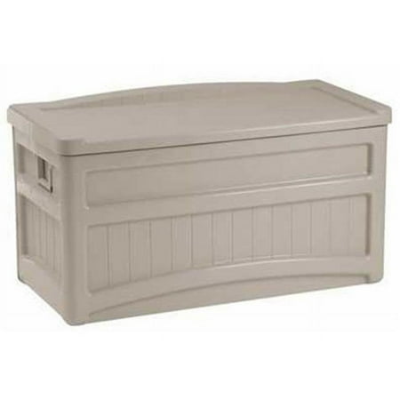 Suncast Durable 73 Gallon Resin Deck Box, Taupe