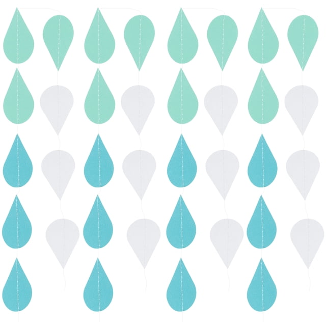 SHISUYAN 4 Strings of Wedding Party Baby Shower Decorative Raindrops Banner Party Layout Banner Decor