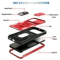 thumbnail image 2 of Rugged for Samsung Galaxy A34 5G Case with Camera Lens Sliding Cover Protective Phone Case with Rotated Ring Holder Stand, Heavy Duty Shockproof Magnetic Car Mount Case for Galaxy A34 5G, Red+Black, 2 of 10