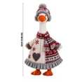 thumbnail image 3 of 23 Inch Porch Goose Outfit Winter Knit Sweater Dress with Pom Pom Beanie and Scarf for Outdoor Christmas Front Porch Holiday Decoration, 3 of 7