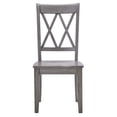 thumbnail image 5 of Weston Home Farmhouse Wood Dining Side Chair, Antique Grey (Set of 2), 5 of 10