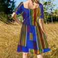 thumbnail image 4 of Kente Cloth Ghana West African Print Sleeveless Dress Women dresses summer Woman clothes, 4 of 6