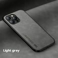 thumbnail image 4 of Dteck iPhone 12 luxury Leather case, Luxurious Leather Cover Case Protective Ultra Thin Anti-Slip Simple Shell Cover for iPhone 11 6.1 inch for iPhone 12,Lightgray, 4 of 7