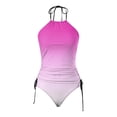 thumbnail image 2 of Akiihool Tankini Swimsuits for Women Two Piece Bathing Suits Printed Tank Top with Boyshorts Tummy Control Swimming Outfits (Hot Pink,XL), 2 of 4