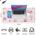 thumbnail image 5 of Long Mouse Pads for Desk,Pioneer Flower Floral Print Pattern Desk Mats on Top Of Desks, Desk Mouse Pad Extra Large with 3mm Non-Slip Base and Stitched Edge for Gaming,Office,Work,Home 35.4"x15.7", 5 of 6
