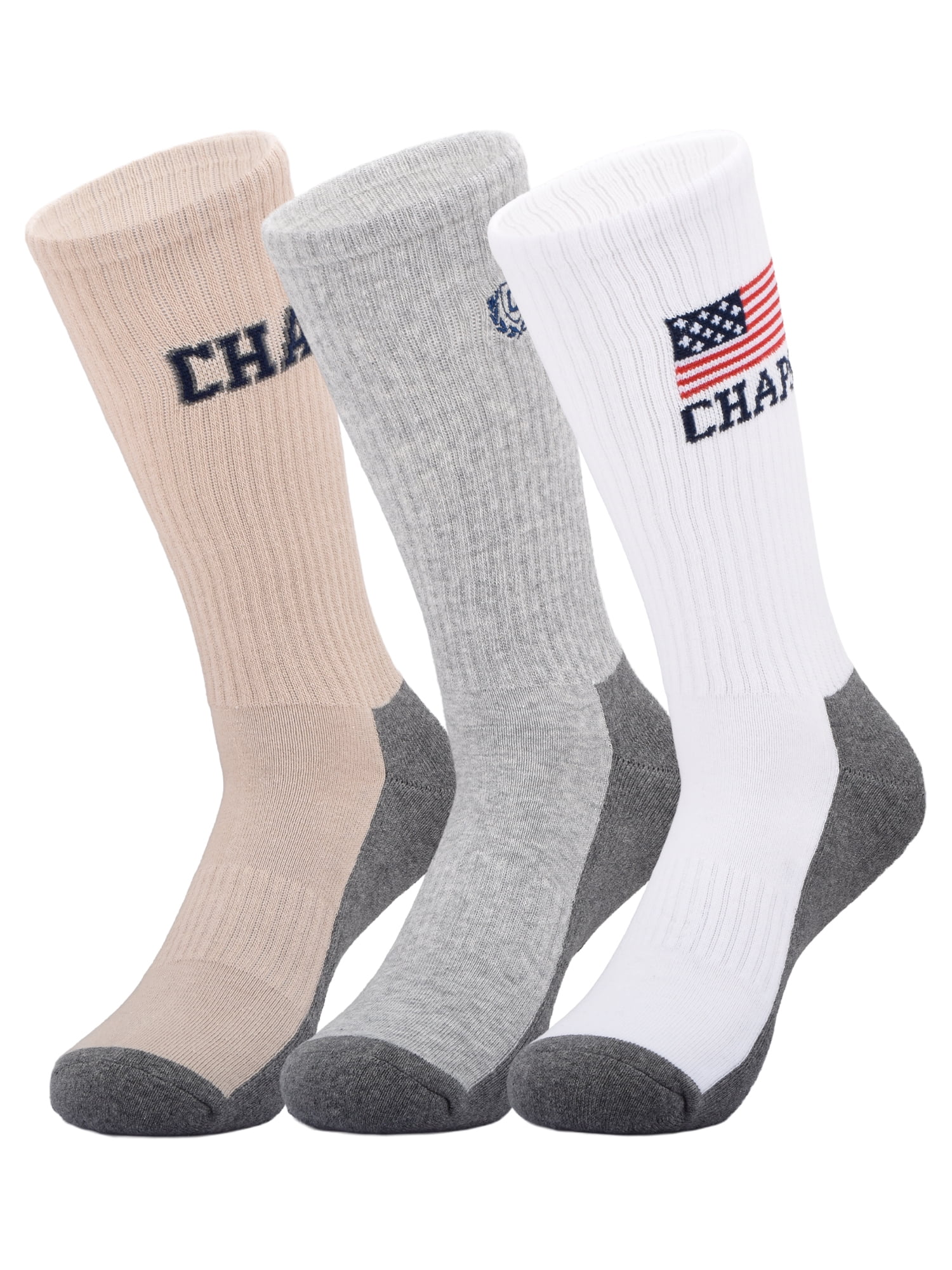 Chaps Embroidery Athletic Crews 3-Pack Men's Sock Size 10-13