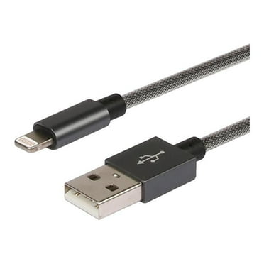 MFi Certified 3.3 Feet (1 m) Heavy-duty Nylon-Braided Data Sync Lightning to USB Charger Charging Cable Cord for iPhones - Black