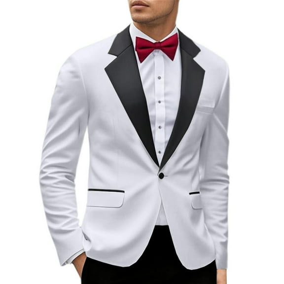 oqasdz Mens Suit Jacket Tailored Collar Slim Fit Comfortable for Business Party Wedding Evening Casual Stylish Coat Top,Size M