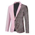 thumbnail image 2 of Blazer de fiesta para banquete con empalme de árbol de lentejuelas y corte entallado para hombre-ykc, 2 of 5