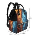 thumbnail image 2 of Gaeub Red And Blue Fire Lion Print Mummy Diaper Bag Backpack,Durable Maternity Baby Nappy Casual Shoulder Bags,Travel Hiking Outdoor Pack, 2 of 6