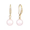 thumbnail image 1 of Estele Pendientes Colgantes De Perlas De Latón Y Zinc Chapados En Oro De 24 Quilates Con Cristal Austriaco Para Mujer, 1 of 5