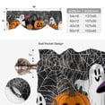 thumbnail image 6 of Halloween Tie Up Valance Curtains for Windows, Kitchen Curtains Window Treatments, Horror Ghostface Pumpkin Black Spiderwebs Cat Short Window Shades Valances for Bedroom Bathroom Cafe 42"x18", 6 of 8