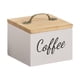 thumbnail image 1 of Porta cápsulas de café con tapa, caja de exhibición, contenedor de almacenamiento de madera versátil, café Blanco, 1 of 9