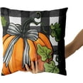 thumbnail image 3 of Fall Pillow Covers 16×16 Inch Set of 2 Black White Buffalo Check Pumpkin Decorative Throw Pillow Covers Autumn Harvest Thanksgiving Pillowcase for Couch Cushion Sofa Bed Patio Courtyard Home Decor, 3 of 5