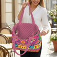 thumbnail image 3 of ZUXONGSY Mexico Skull Print Women’s Reversible Quilted Top Handle Bag, Large Capacity Tote Handbag Shoulder Satchel with Multi-Pocket, Classic for Work, Travel & Daily Use, Pink, 3 of 6