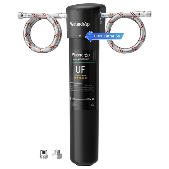 Waterdrop 15UA-UF 0.01 μm Ultra Filtration Under Sink Water Filter System, 2 Years, Reduces Lead, Chlorine, Bad Taste & Odor