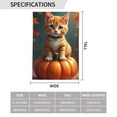thumbnail image 3 of Fall Cat Garden Flag 12.5x18 Vertical Double Sided Autumn Pumpkin Maple Leaves Thanksgiving Holiday Outside Decorations Burlap Yard Flag 1 Flag, 3 of 5