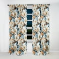 thumbnail image 5 of Designart "Industrial Chic In Ivory Florals I" Floral Room Darkening Curtain Single Panel, 5 of 6