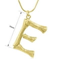 thumbnail image 3 of SuperJeweler E Initial Necklace In Gold, Bamboo Style, All Letters Available, Free 18 Inch Snake Chain, For Women, 3 of 5