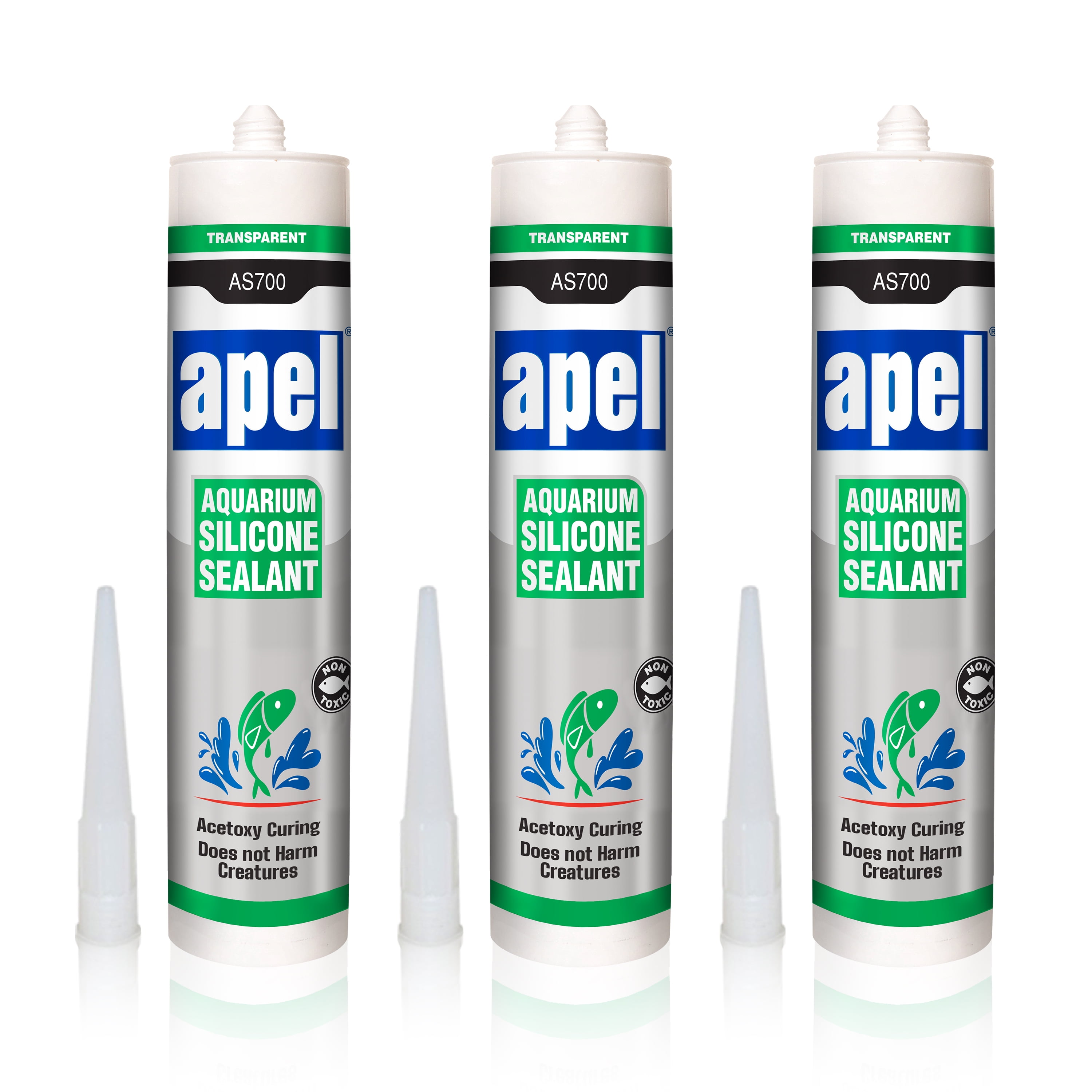 Aquarium Silicone Sealant Clear ( 3x10.5 Fl Oz), Aquarium Glue for Fish