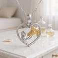 thumbnail image 5 of Deeceymbur Heart Necklace for Horse Theme Jewelry Gift for Women Mothers Day Present Equestrian Design Fashion Accessorily, 5 of 9